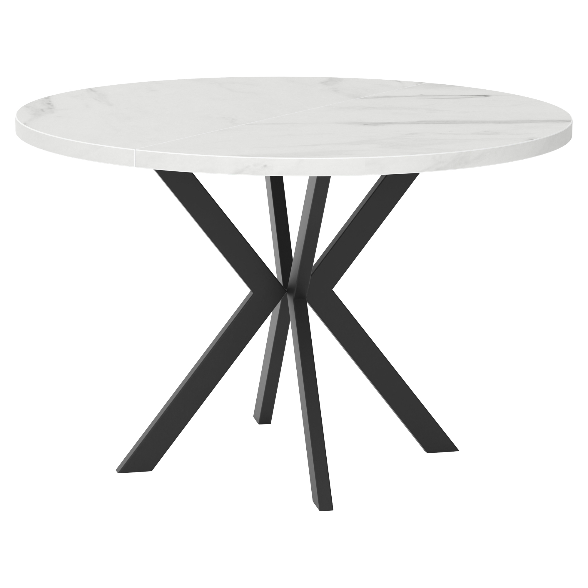Matbord Utdragbart Skadi Bianco Marmor Ø120/196 cm