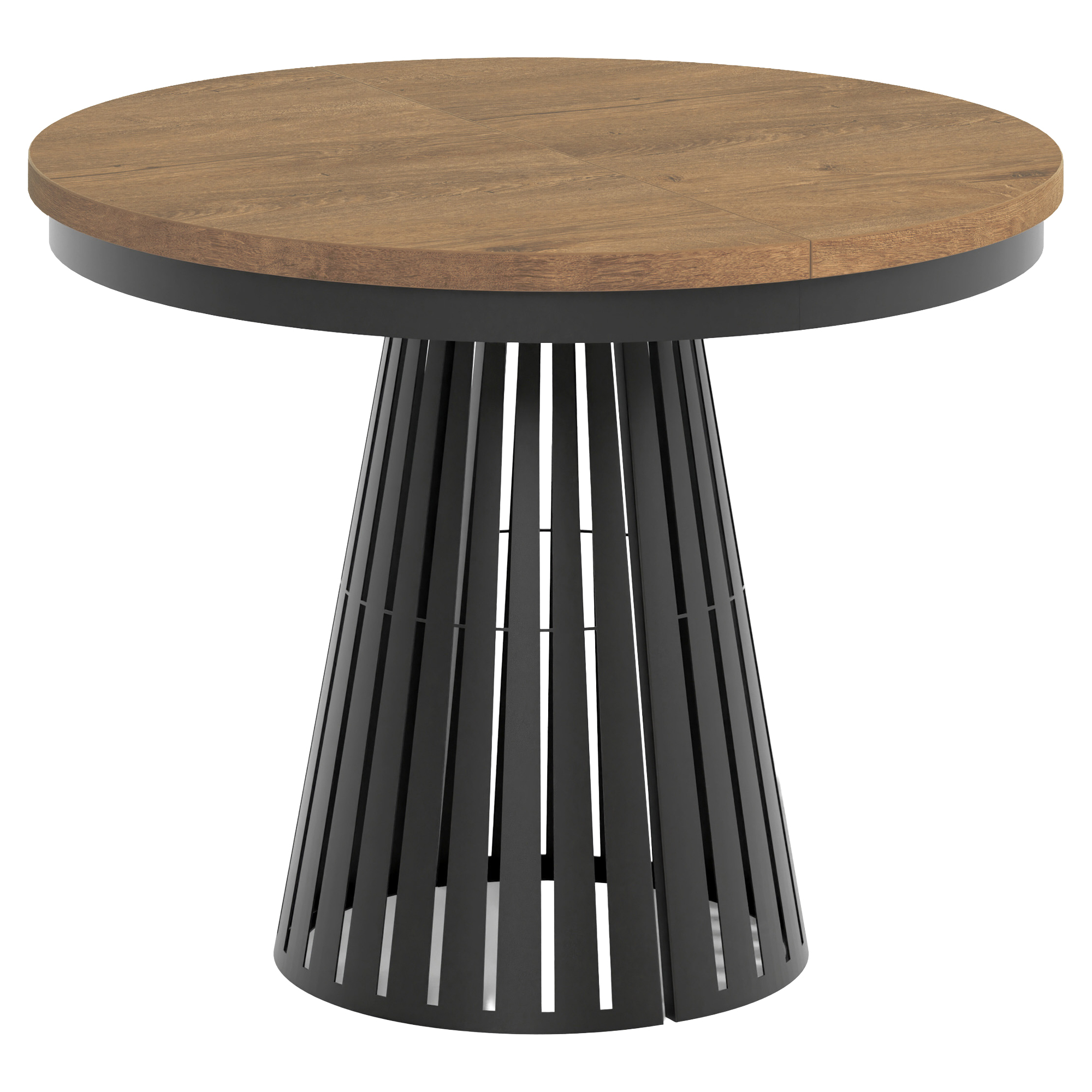 Matbord Utdragbart Roros Mörk Lefkas-Ek Ø100/176 cm
