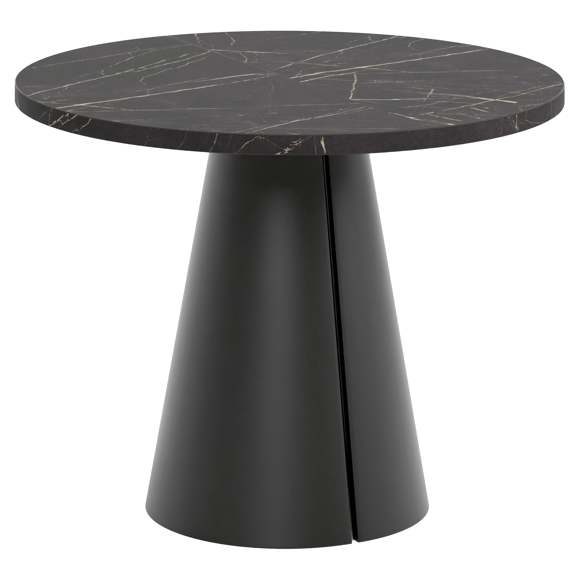 Matbord Utdragbart Acrux Svart Grigia Pietra Ø100/176 cm