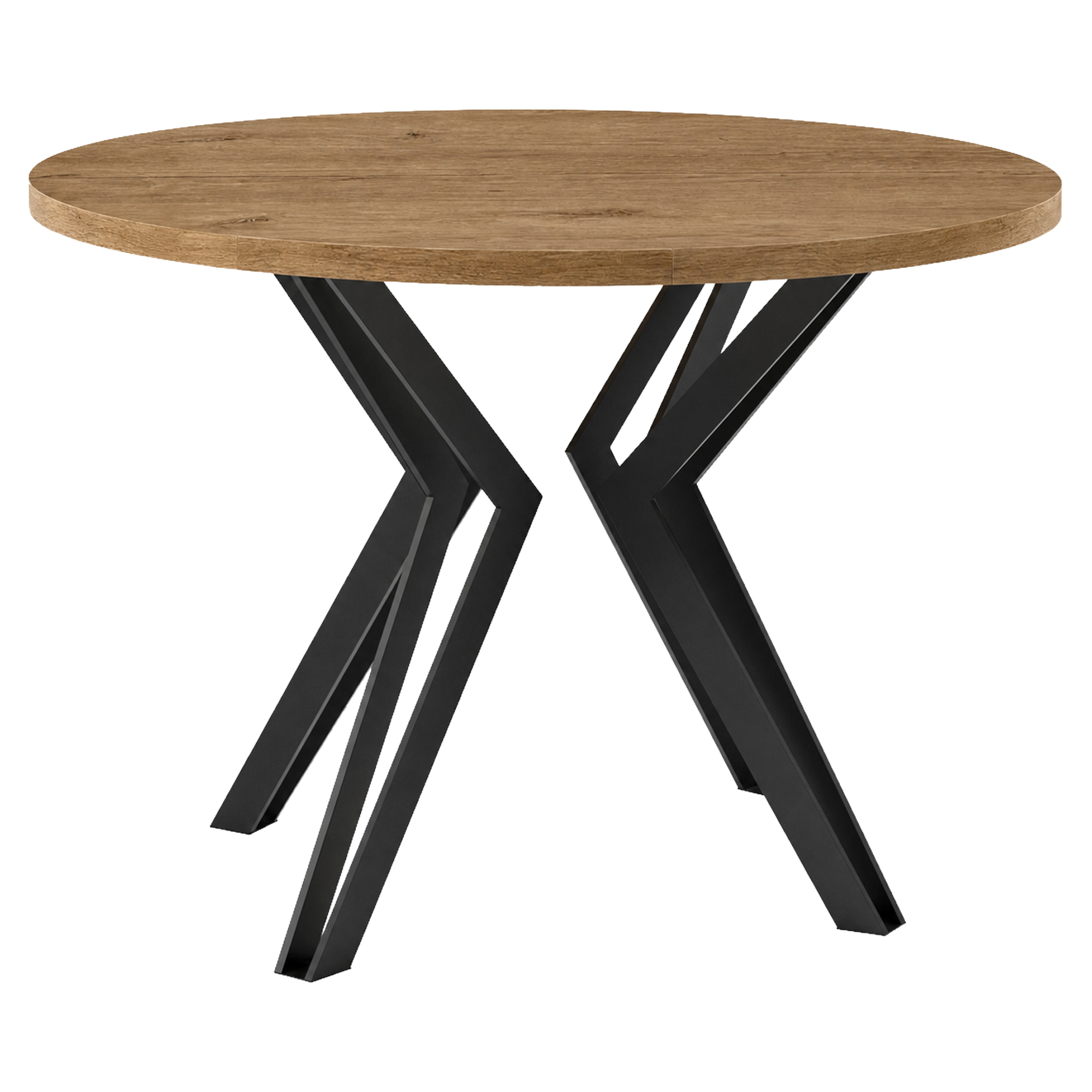 Matbord Utdragbart Bellun Mörk Lefkas-Ek Ø100/176 cm