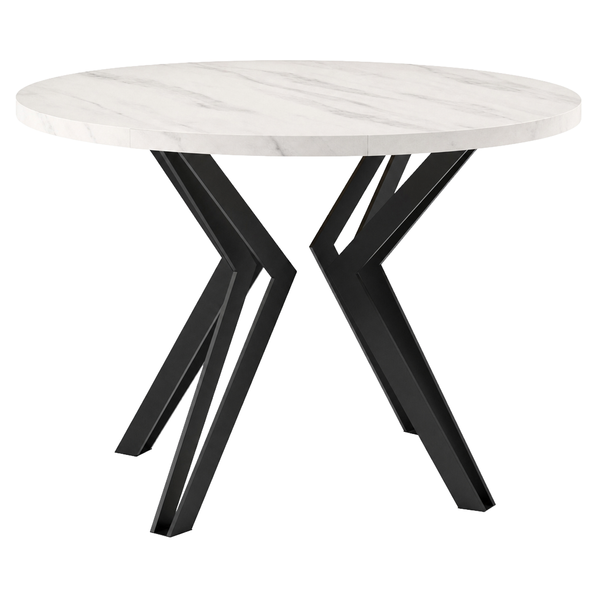 Matbord Utdragbart Bellun Bianco Marmor Ø100/176 cm