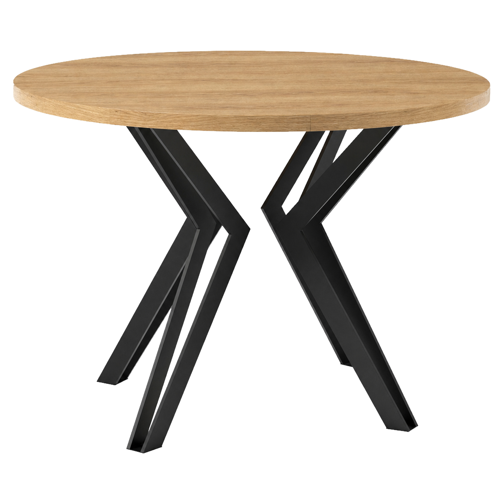 Matbord Utdragbart Bellun Naturlig Hikora-Ek Ø120/196 cm