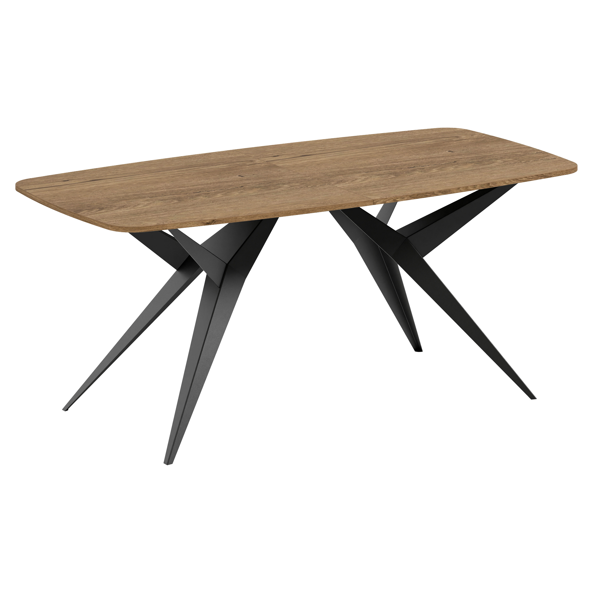 Matbord Utdragbart Hollow Mörk Lefkas-Ek 180/256 cm