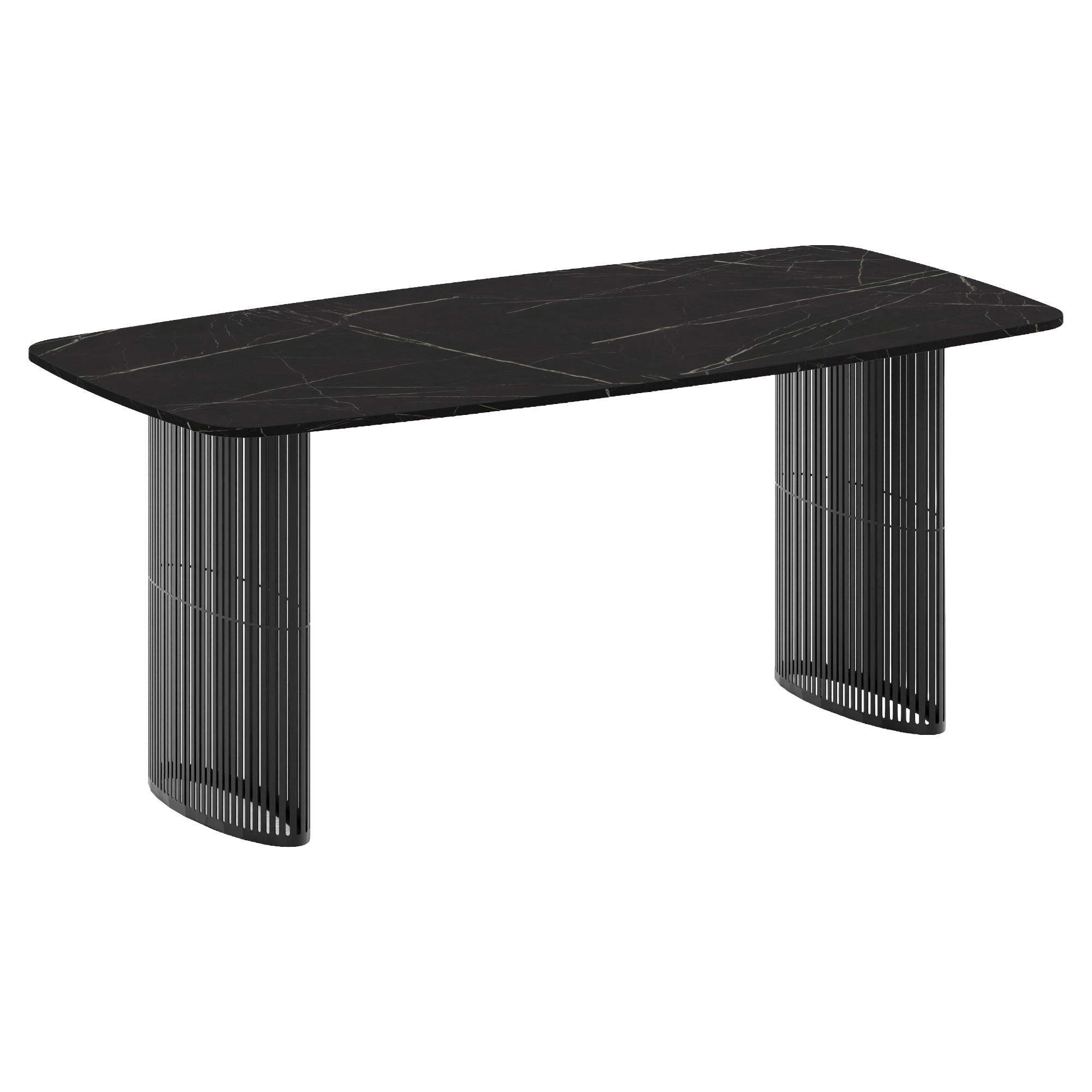 Matbord Utdragbart Bosque Svart Grigia Pietra 180/256 cm