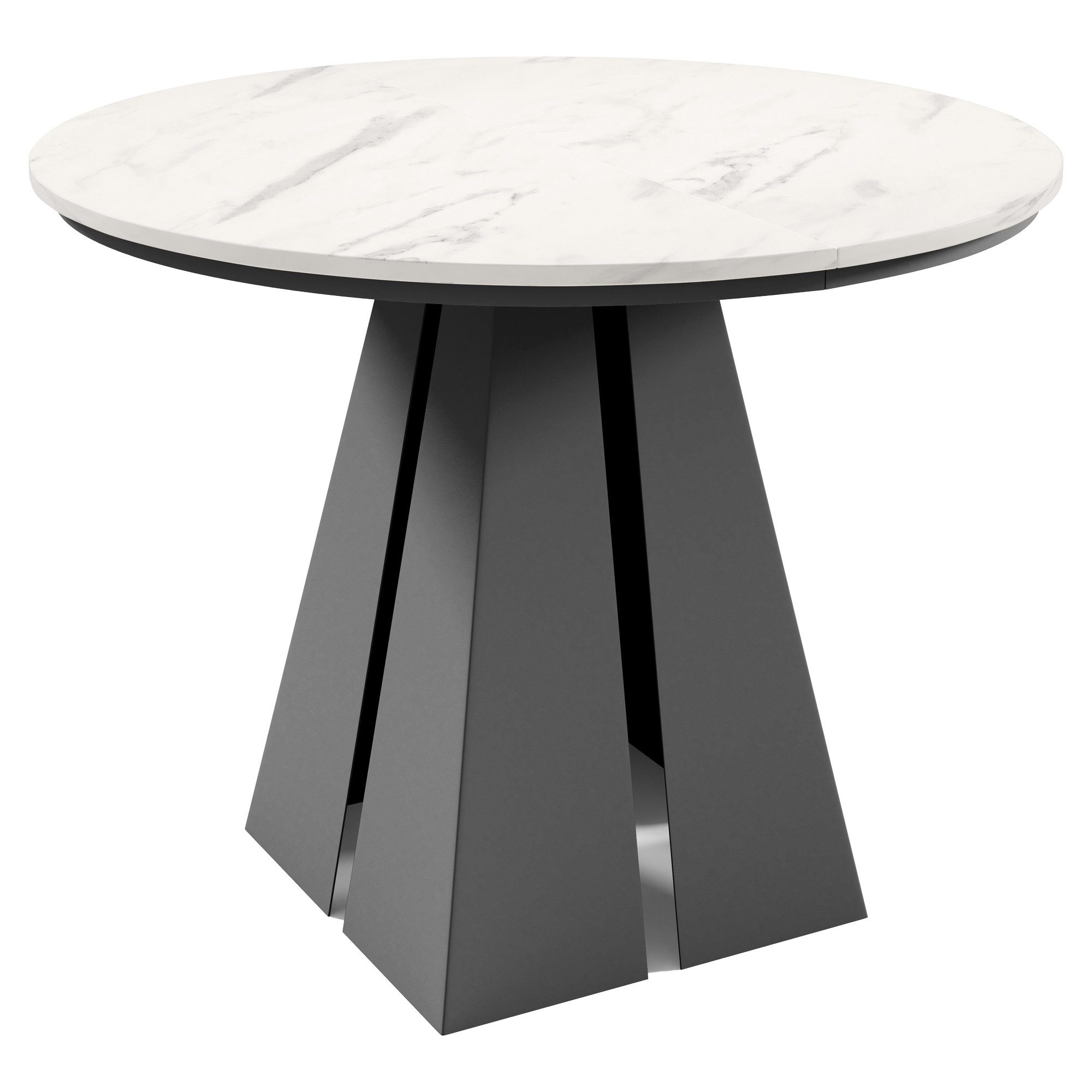 Matbord Utdragbart Dain Bianco Marmor Ø120/196 cm