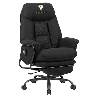 Gamingstol Komfort med Fodstøtte <strong>Kelron</strong>  Sort