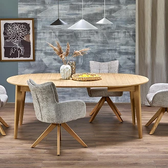 Spisebordsforlænger <strong>Strengi</strong>  Naturlig Eg Ø120 cm