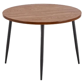 Spisebord Barvos Valnød, Sort Ø105 cm