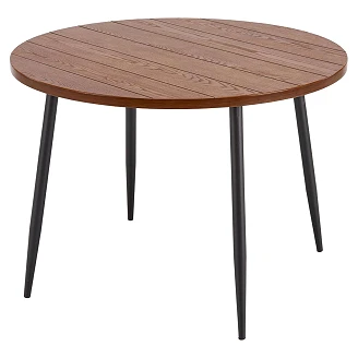 Spisebord <strong>Barvos</strong>  Valnød, Sort Ø105 cm
