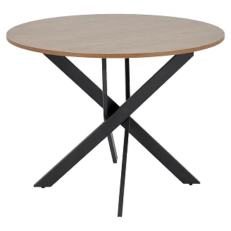 Spisebord <strong>Munli</strong>  Valnød, Sort Ø100 cm