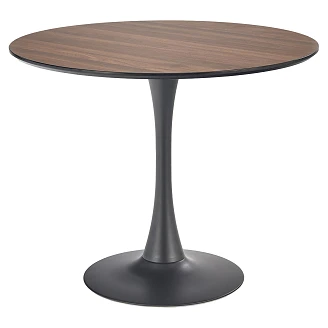 Spisebord <strong>Olvrun</strong>  Valnød, Sort Ø90 cm