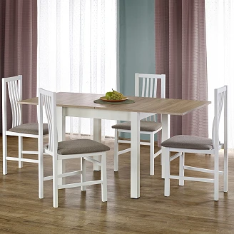 Spisebord <strong>Granzia</strong>  Sonoma Eg, Hvid 80x80 cm