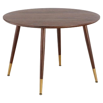 Spisebord Domyne Valnød, Guld Ø110 cm