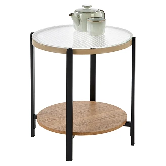 Sofabord <strong>Lanvo</strong>  Natur, Sort 53x53 cm