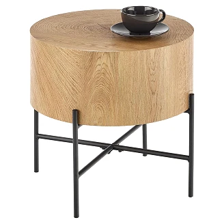 Sofabord <strong>Okle</strong>  Naturlig Eg, Sort 45x45 cm