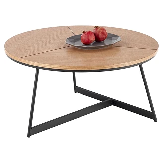 Sofabord <strong>Karvix</strong>  Naturlig Eg, Sort 80x80 cm