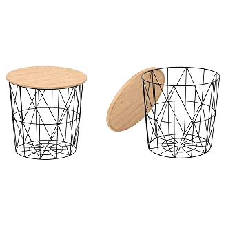 Sofabord <strong>Marvon</strong>  Natur, Sort Ø42 cm