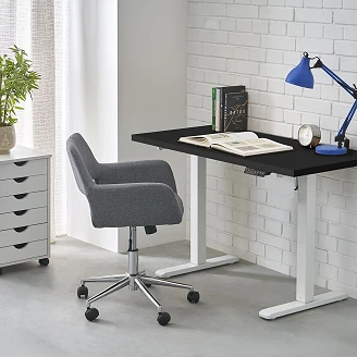 Skrivebord <strong>Elmre</strong>  Sort, Hvid 60x120 cm