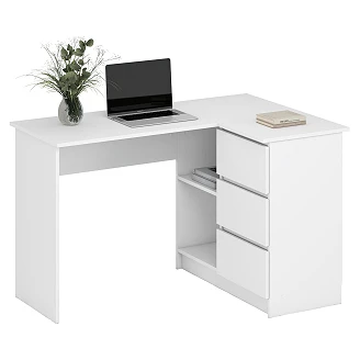 Skrivebord <strong>Zylan</strong>  Hvid 124x85 cm