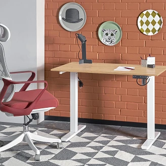 Skrivebord <strong>Elmre</strong>  Artisan Eg, Hvid 56x105 cm