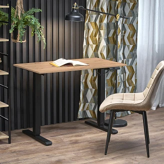 Skrivebord <strong>Elmre</strong>  Artisan Eg, Sort 56x105 cm