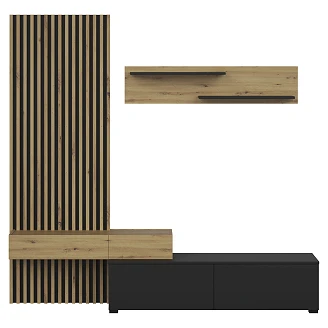 Konsolbord <strong>Velix</strong>  210x210 cm Artisan Eg, Sort