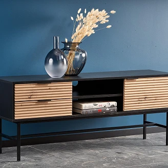 Konsolbord <strong>Vestrum</strong>  Artisan Eg, Sort 40x150 cm