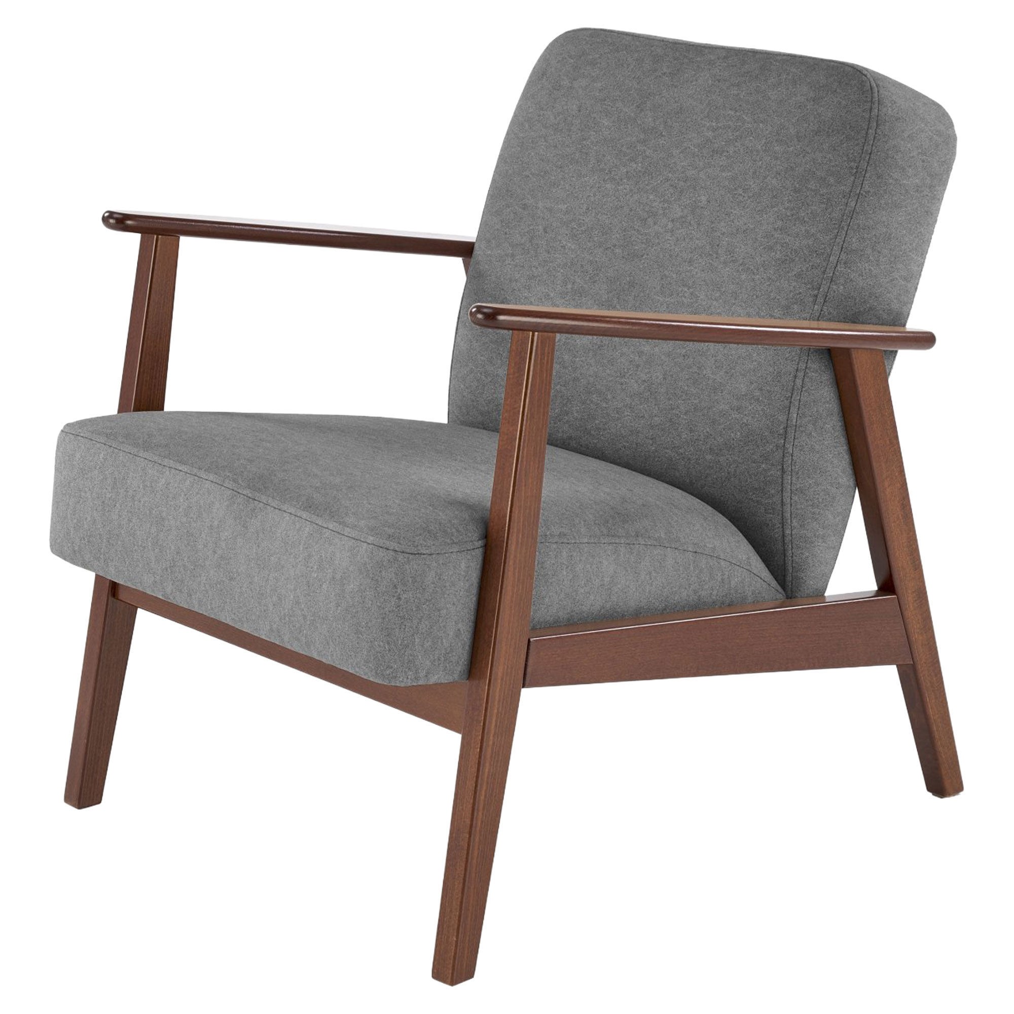 Lænestol Genox Grå, Mørk Valnød 77x65 cm