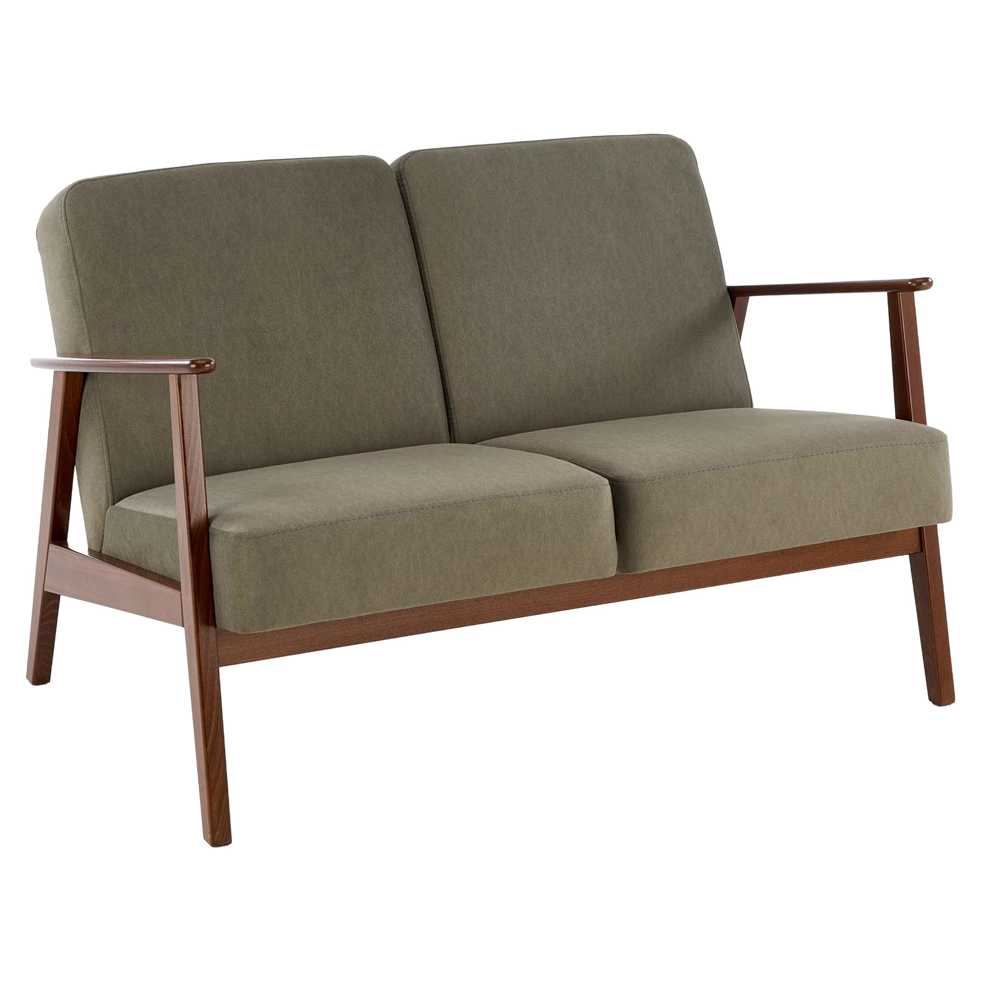 Sofa Genox Oliven, Mørk Valnød 77x120 cm