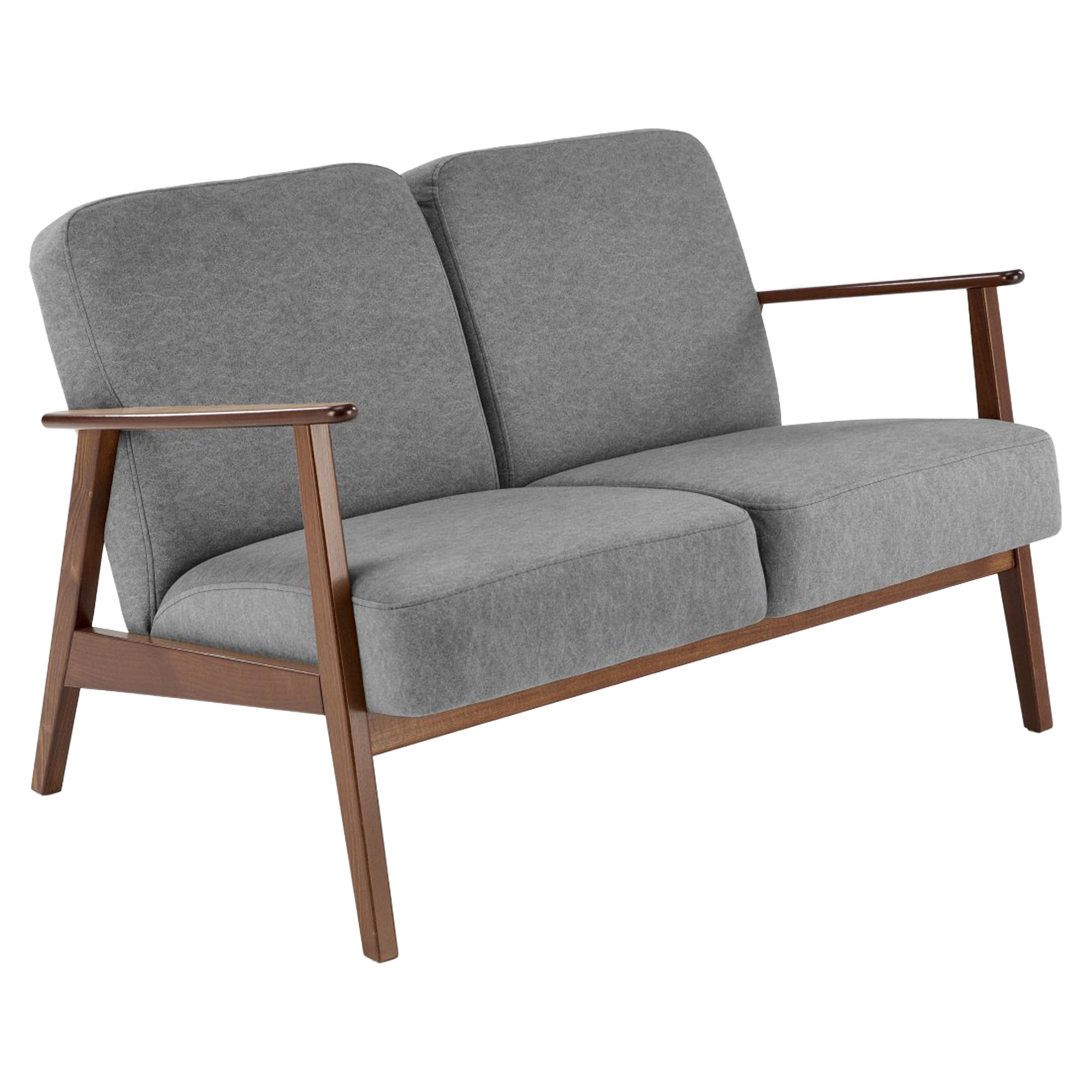 Sofa Genox Grå, Mørk Valnød 77x120 cm