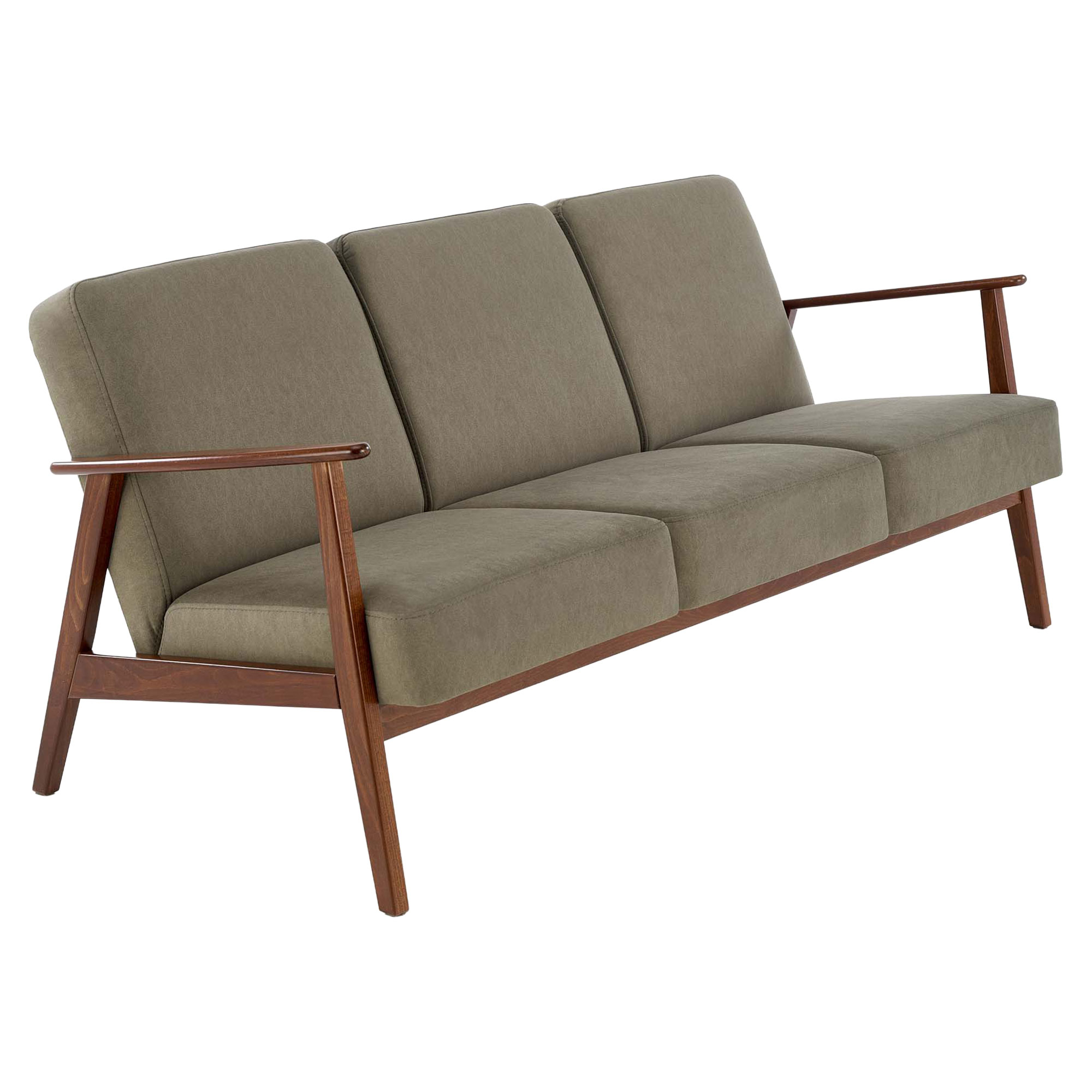 Sofa Genox Oliven, Mørk Valnød 77x175 cm