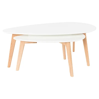 Sidebord <strong>Gobi</strong>  Hvid, Natur 100x50 cm