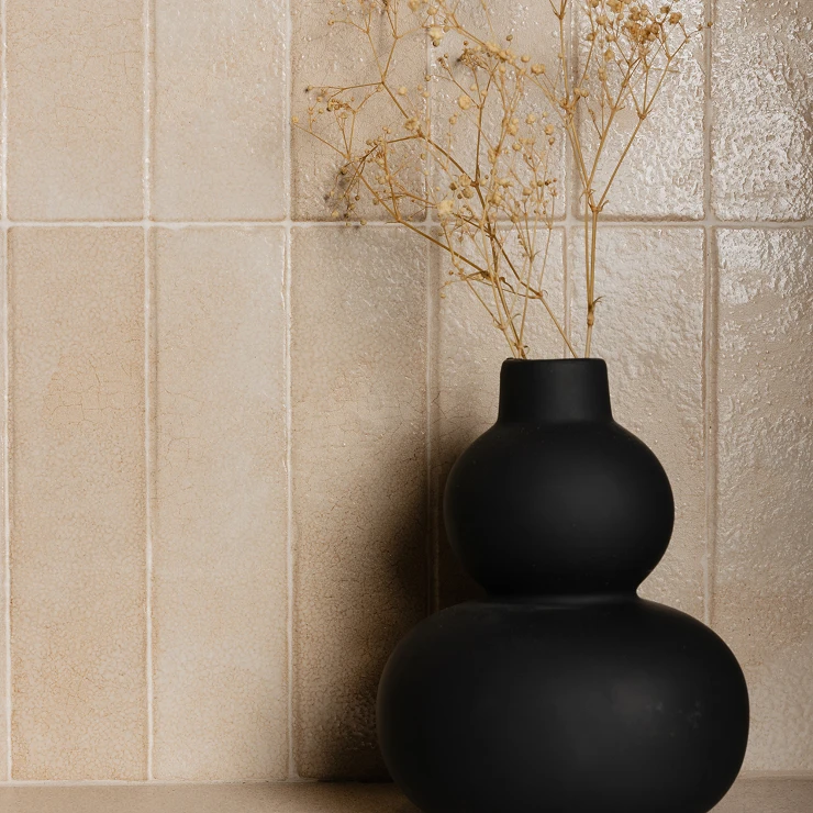Vægflise Avelo Ribbet Beige Mat 60x120 cm