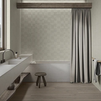 Vægflise <strong>Washi</strong>  Cremefarvet Tekstil Mat-Relief 60x120 cm