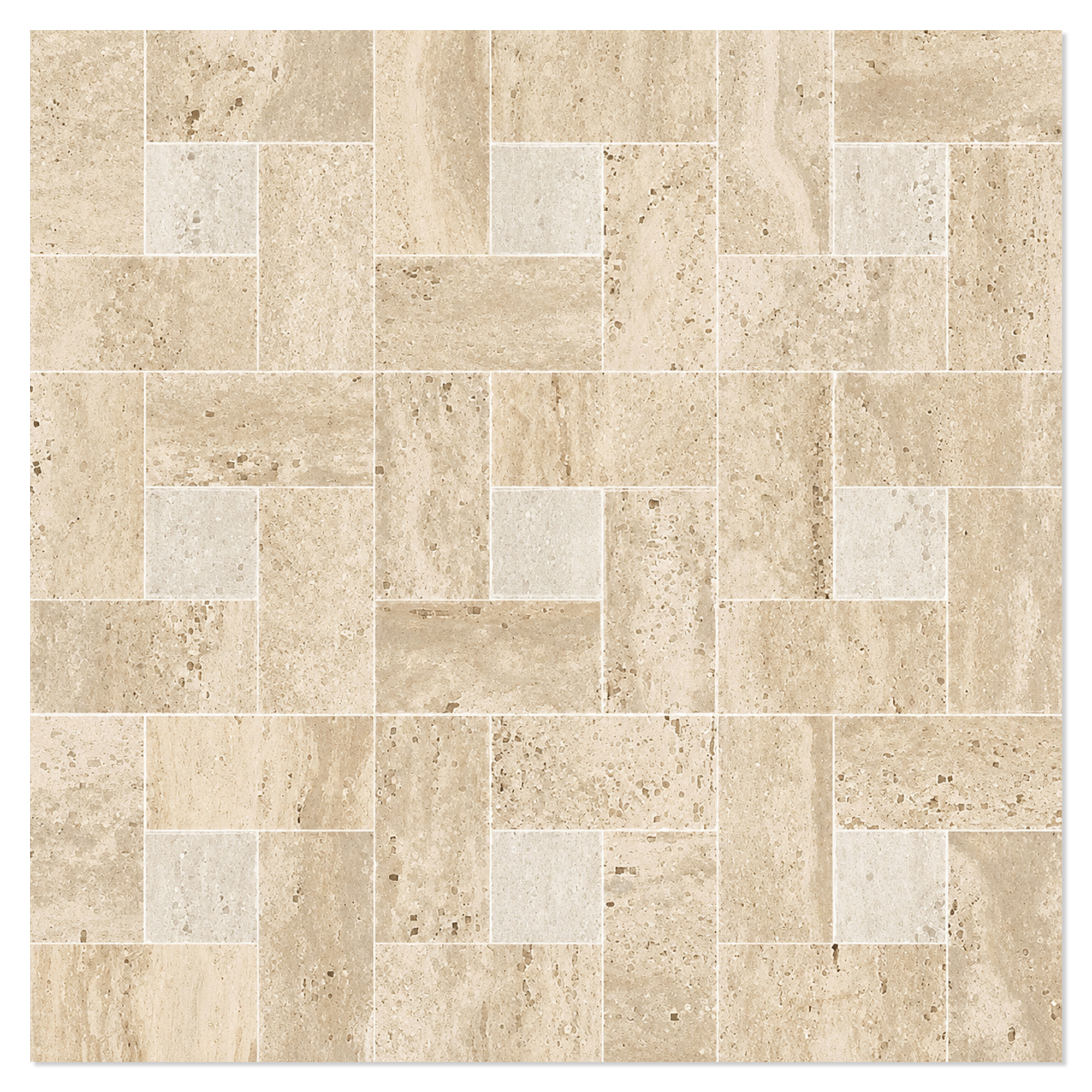 Mosaik Klinker Tivora Mandel-Elfenbensmoduler Mat 30x30 (5x5) cm