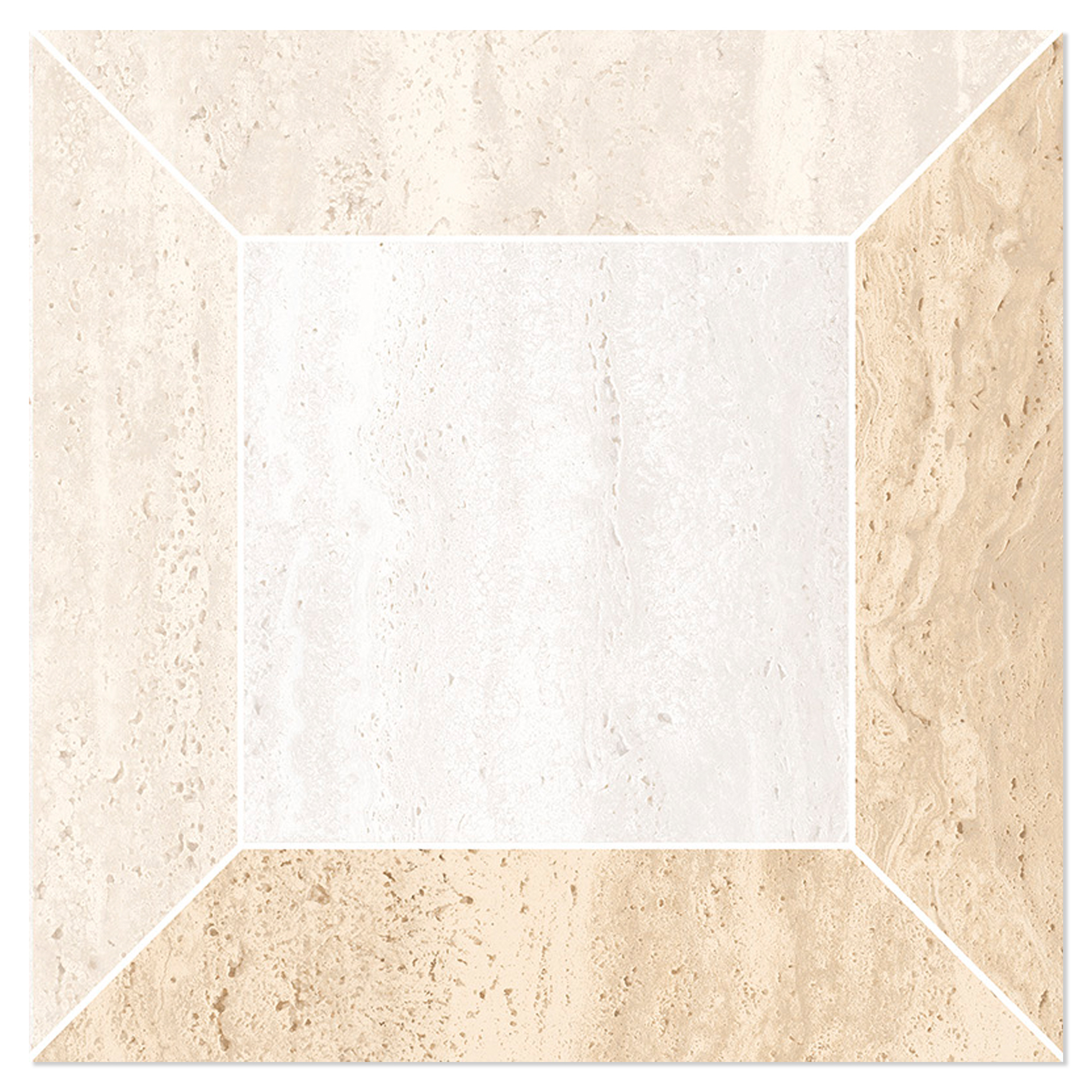 Mosaik Klinker Tivora Blandet Hvid-Elfenben Mat 30x30 (5x5) cm