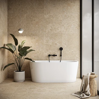 Klinker <strong>Kalksten Sand</strong>  Grå Beige Mat 60x60 cm