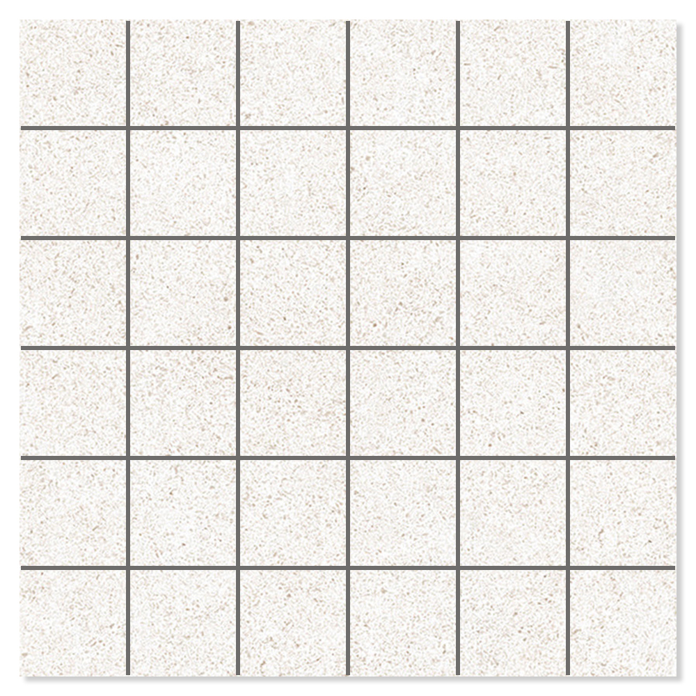 Mosaik Klinker Alvar Soft Hvid Mat 30x30 cm