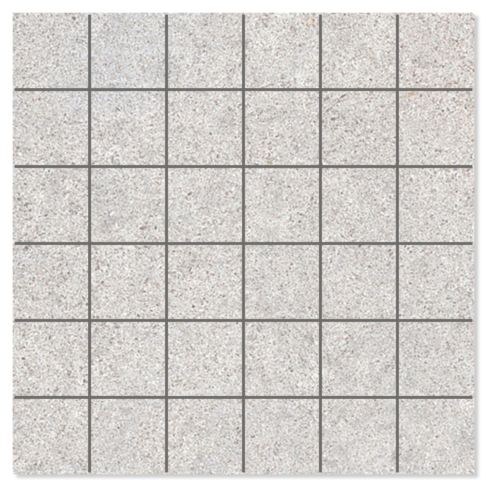 Mosaik Klinker Alvar Soft Lysegrå Mat 30x30 cm