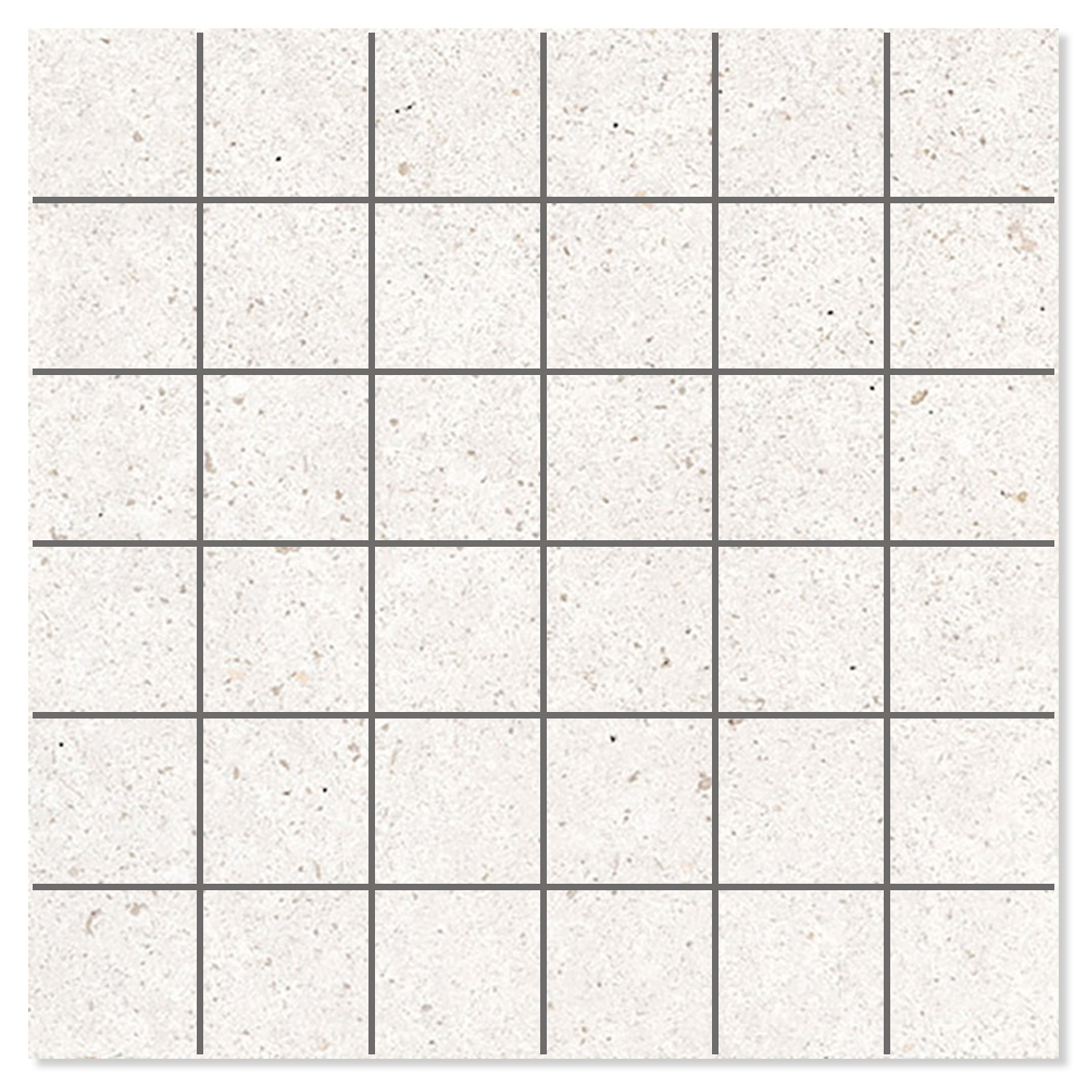 Mosaik Klinker Alvar Natural Hvid Mat 30x30 cm