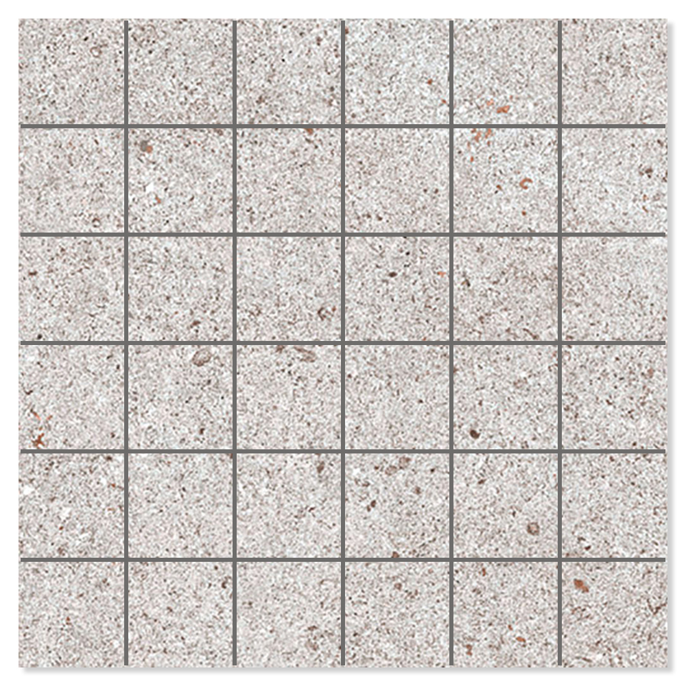Mosaik Klinker Alvar Natural Lysegrå Mat 30x30 cm