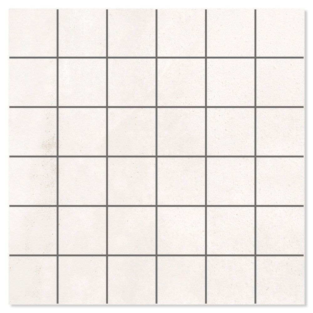 Mosaik Klinker Alvar Raw Hvid Mat 30x30 cm