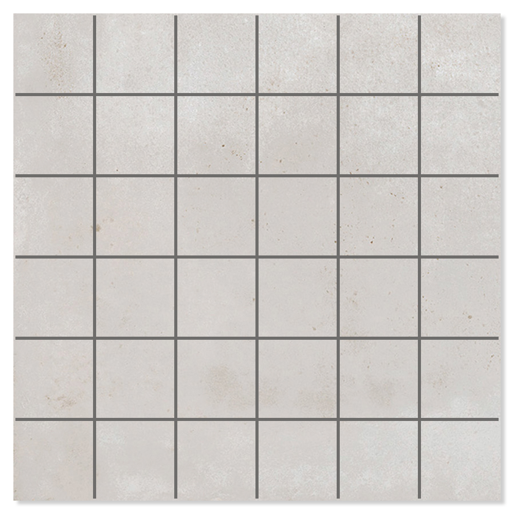 Mosaik Klinker Alvar Raw Lysegrå Mat 30x30 cm