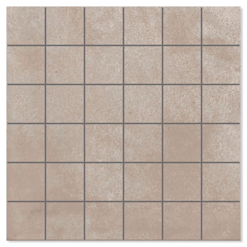 Mosaik Klinker Alvar Raw Taupe Mat 30x30 cm