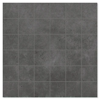 Mosaik Klinker <strong>Alvar</strong>  Raw Sort Mat 30x30 cm