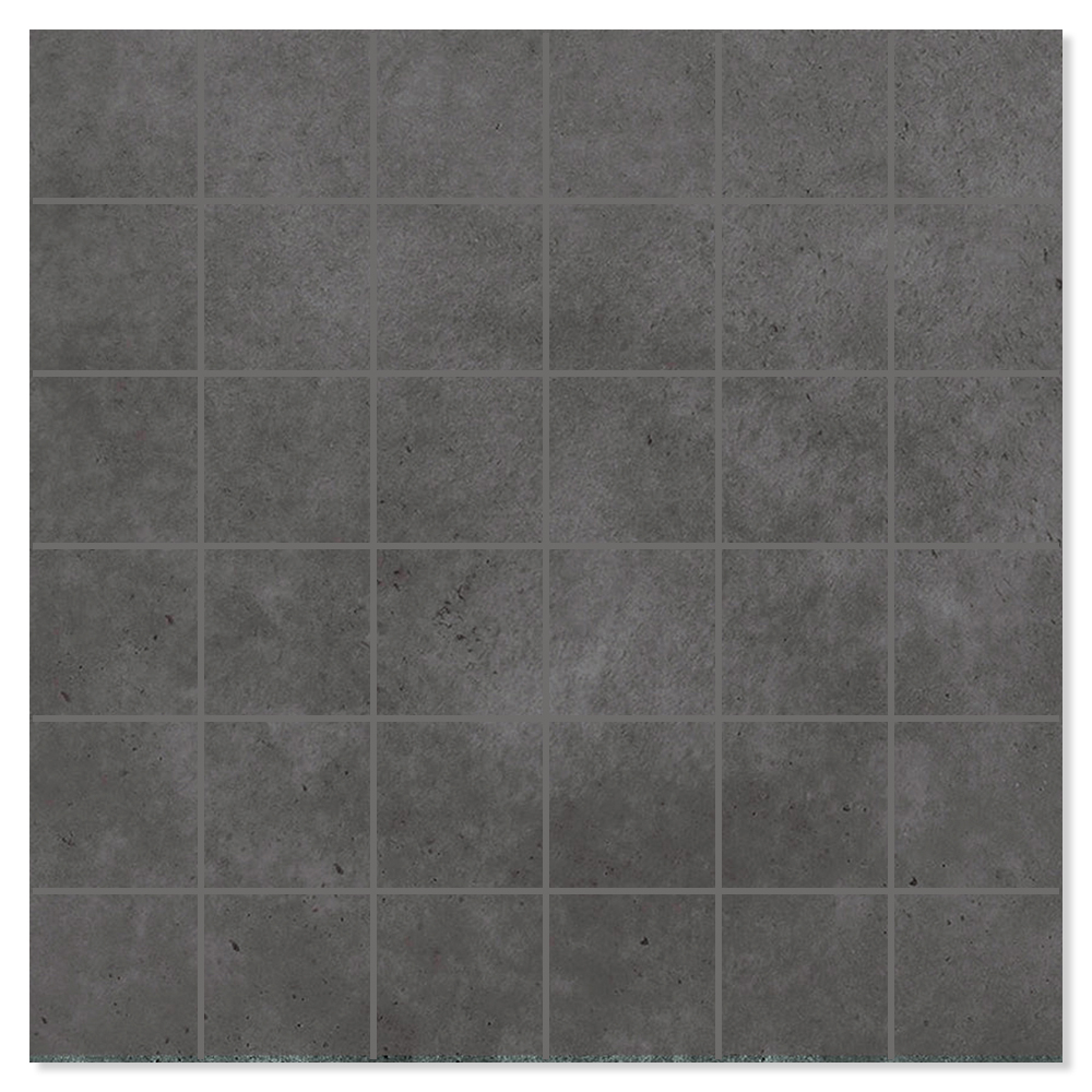 Mosaik Klinker Alvar Raw Sort Mat 30x30 cm