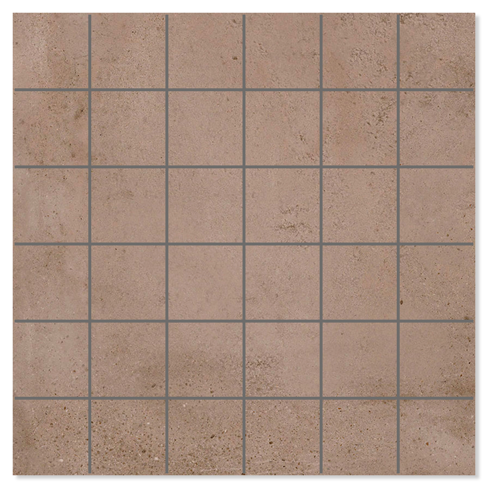 Mosaik Klinker Alvar Raw Brun Mat 30x30 cm