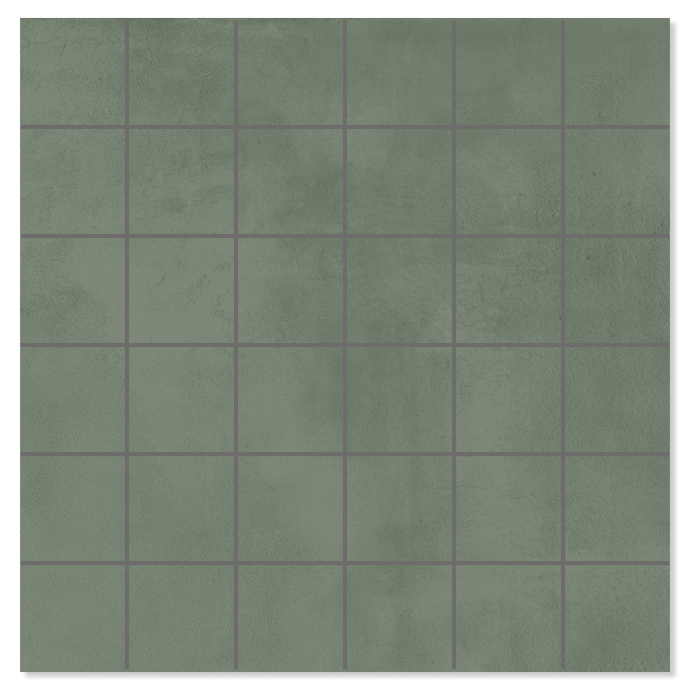 Mosaik Klinker Delicate Raw Grøn Mat 30x30 cm