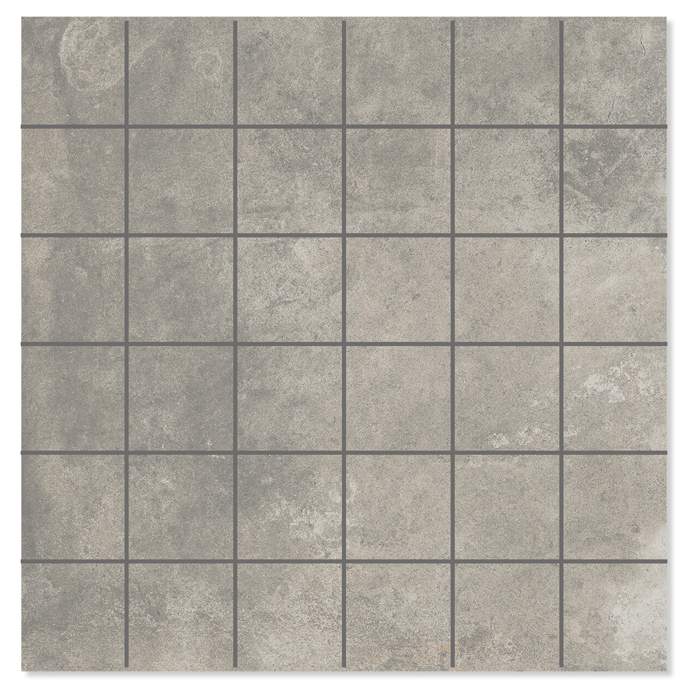 Mosaik Klinker Metalcraft Raw Sølv Mat 30x30 cm