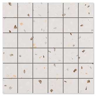 Mosaik Klinker <strong>Frammenti</strong>  Raw Hvid Mat 30x30 cm